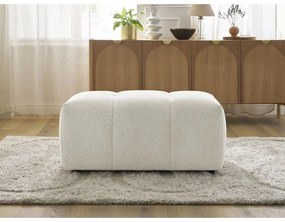 Poggiapiedi bianco con rivestimento in ciniglia Roxelane – Bobochic Paris