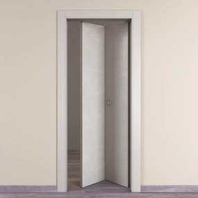 Porta pieghevole a libro simmetrica Hunk Lunar grigio L 80 x H 210 cm destra