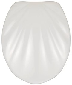 Sedile per wc bianco con chiusura facilitata Premium , 45,5 x 38 cm Sea Shell - Wenko