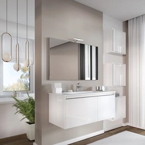 Mobile sottolavabo e lavabo Cielo per vasca centrale bianco opaco L 100 cm