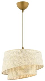 Lampadario a sospensione con cavo BARETTE 1xE27/60W/230V crema