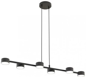 Lampadario a sospensione MEGARA 6 Nero 6xGX53 Colore del corpo Nero