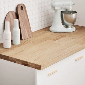 Piano Di Lavoro Cucina 120x63,5x4 Cm Legno Massello Rovere /