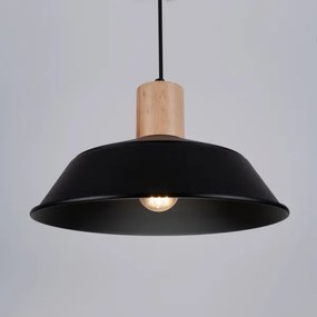 Sollux SL.1322 - Lampadario a sospensione con filo FANO 1xE27/15W/230V diametro 34 cm nero