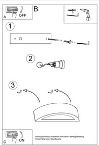 Applique da Parete in Gesso-Ceramico ATENA E27 Pitturabile da interno