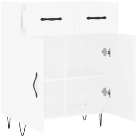 Credenza bianca 69,5x34x90 cm in legno multistrato