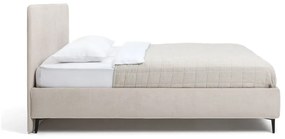 Letto matrimoniale imbottito beige con materasso incluso/con rete inclusa 180x200 cm Noira Slim – Bonami Selection