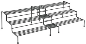 Ripiano aggiuntivo regolabile nero per cucina Lava - Metaltex