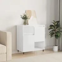 Credenza Bianco Lucido 60x35x70 cm in Legno Multistrato 831182