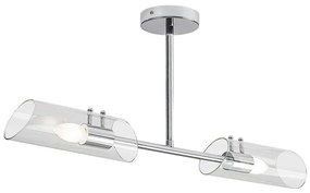Rabalux 75030 - Lampadario da bagno a sospensione con supporto rigido TEODORO 2xE14/12W/230V IP44 cromo