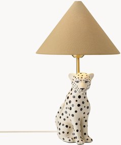 Lampada da tavolo in ceramica dipinta a mano Leona