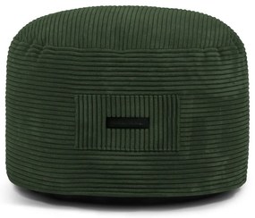 Poggiapiedi verde con rivestimento in velluto a coste Om 60 – SLOWDOWN