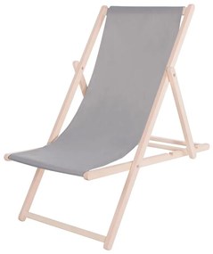 Lettino da giardino grigio/faggio