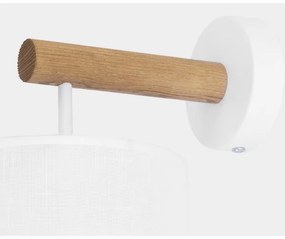 Applique DEVA 1xE27/60W/230V bianco/legno