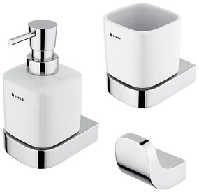 NIMCO NK set-31K-26 - Distributore di sapone, portaspazzolino e gancio a muro NIKAU