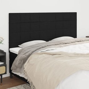 Testiera 4 Pz Nera 90x5x78/88 Cm İn Tessuto /