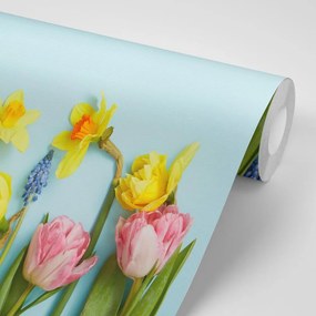 Carta da parati autoadesiva – Composizione floreale primaverile