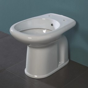 Vaso/Bidet Accessibile Con Scarico al Suolo Bianco Lucido