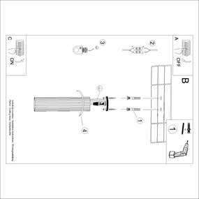 Brilagi - Faretto CRESTO 1xGU10/10W/230V 30 cm rosso