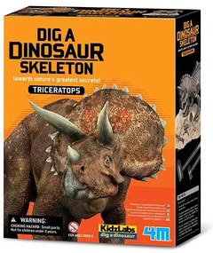 Scavo di un Triceratopo con scheletro pieghevole