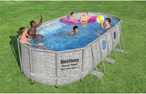 Piscina Fuori Terra Con Oblò 549x274x122 Swim Vista Con Pompa E Scaletta Bestway 56716
