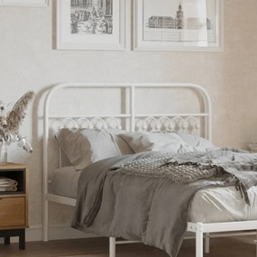 Testiera İn Metallo Bianco 120 Cm /