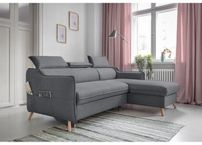 Divano letto angolare grigio scuro (angolo destro) Sweet Harmony - Miuform