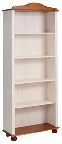 Libreria in legno di pino in colore bianco e naturale 70x181 cm Ella - Støraa