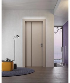 Porta pieghevole a libro asimmetrica Capri avorio L 70 x H 210 cm sinistra