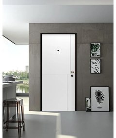 Pannello per porta blindata laccato bianco L 94 x H 213 cm, Sp 6 mm