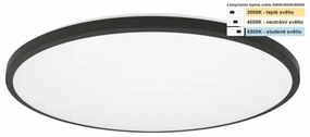 Top Light - Plafoniera LED da bagno ONYX LED/24W/230V IP44 diametro 39 cm nero