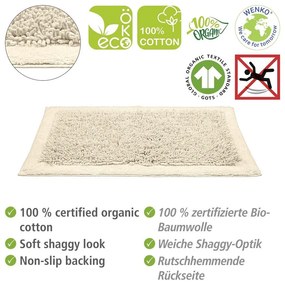 Tappetino da bagno in tessuto crema 60x90 cm Sidyma - Wenko