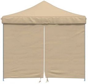 Tendone per Feste Pieghevole Pop-Up con 4 Pareti Beige