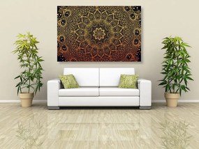 Quadro su tela – Mandala orientale dorata