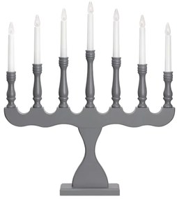 Markslöjd 705813 - Candelabro natalizio SVANEHOLM 7xE10/3W/230V pino/grigio