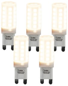 Set di 5 lampadine LED dimmerabili G9 3W 280lm 2700K