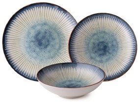 Servizi 24 piatti porcellana decoro blu azzurro