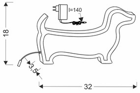 Lampada per bambini blu Dog - Candellux Lighting