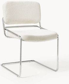 Sedia cantilever in velluto a coste Don