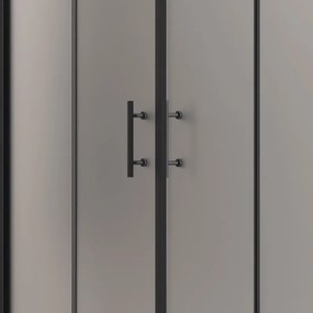 Box doccia 80x160 doppio scorrevole telaio nero vetro piumato | KFN6000SN - KAMALU