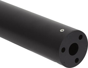 Dissuasore da esterno moderno nero con vetro scanalato con LED solare IP65 - Ribble Mushroom