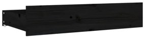 Cassettoni da Letto 4 pz in Legno Massello di Pino Nero