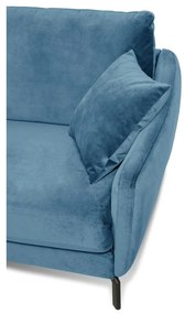 Divano angolare in velluto blu (angolo sinistro) Magic - Scandic