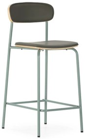 Set di sbagelli da bar verde scuro in imbottito 2 pz (altezza della seduta 65,5 cm) Saula – Marckeric