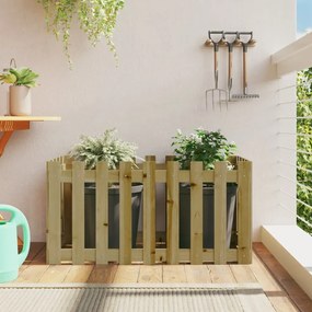 Fioriera Rialzata Da Giardino 100x50x50 Cm İn Pino Impregnato /