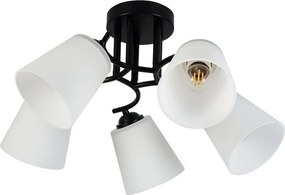 Plafoniera PAFOS 5xE27/15W/230V nera