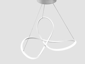 Lampadario LED moderno Smilla bianco Ø100cm, luce naturale 6100 lumen