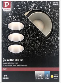 Paulmann 93408 - SET 3xLED/6,5W IP44 Faretto bagno dimmerabile COLE 230V