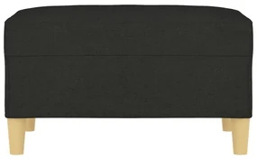 Poggiapiedi nero 70x55x41 cm in tessuto