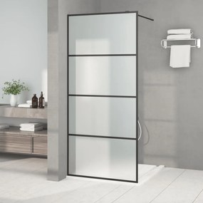 Parete Doccia Walk İn Nera 90x195 Cm Vetro Smerigliato Esg /